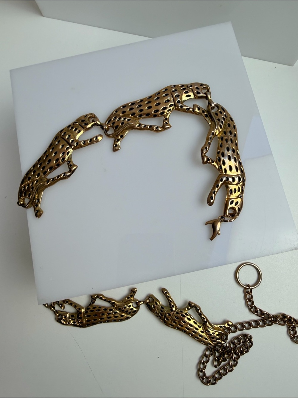 Cheetah Chain Belt with Broken Clasp